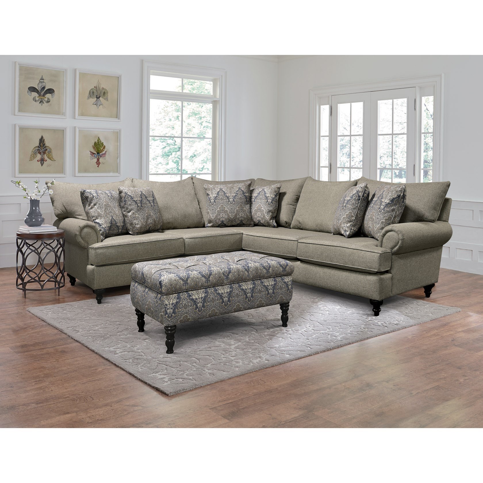 England 4Y00/N Series 4Y00Sect 7485 Traditional Sectional Sofa